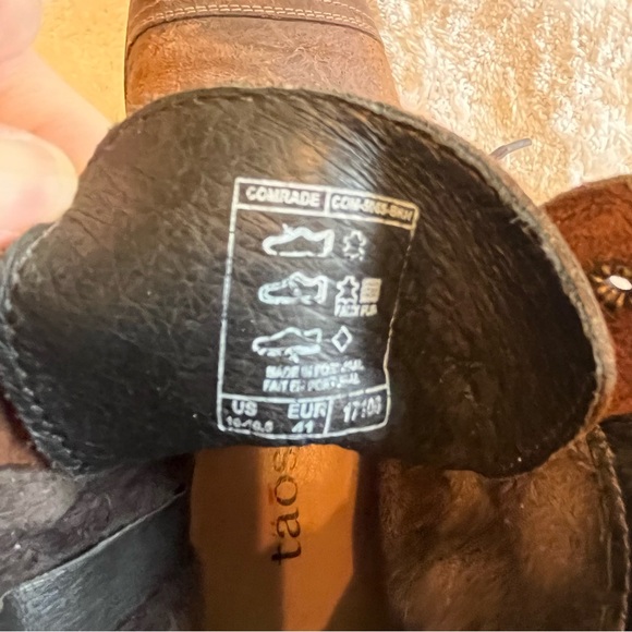 Taos Comrade Brown Leather Boots Eur Size Size 41 - Picture 11 of 11